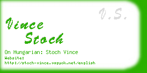 vince stoch business card